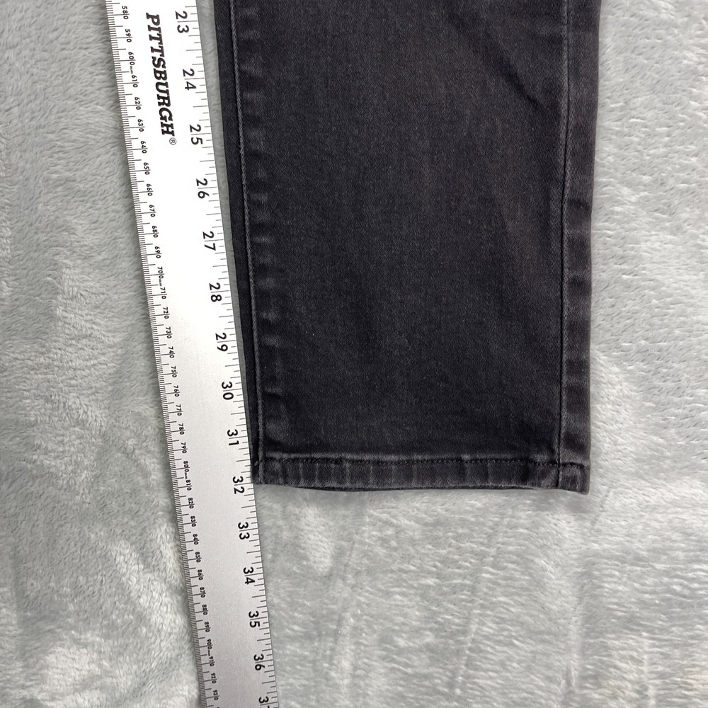 Levi's 529 Jeans Womens‎ 8 (29x32) Black Denim Curvy Grunge Americana Skinny Leg - Picture 4 of 11